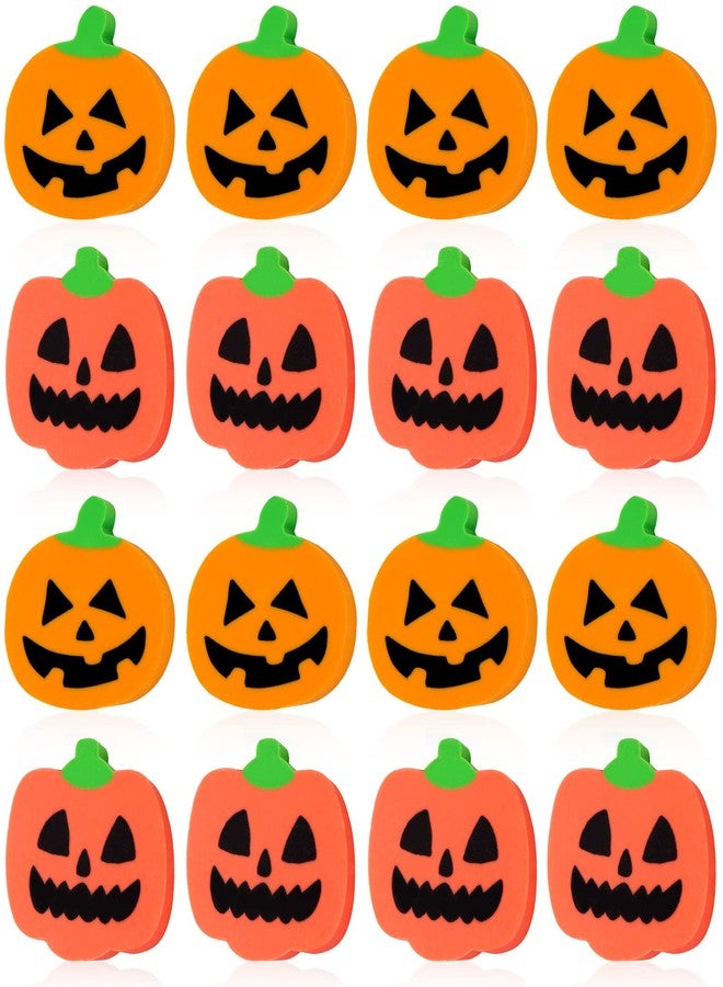 LIGHOON 48 Pcs Halloween Pumpkin Erasers for Kids Bulk, Cute Erasers Novelty Pencil Erasers Homework Rewards School Students Classroom Prizes Holiday Party Favors Gifts - Image 1